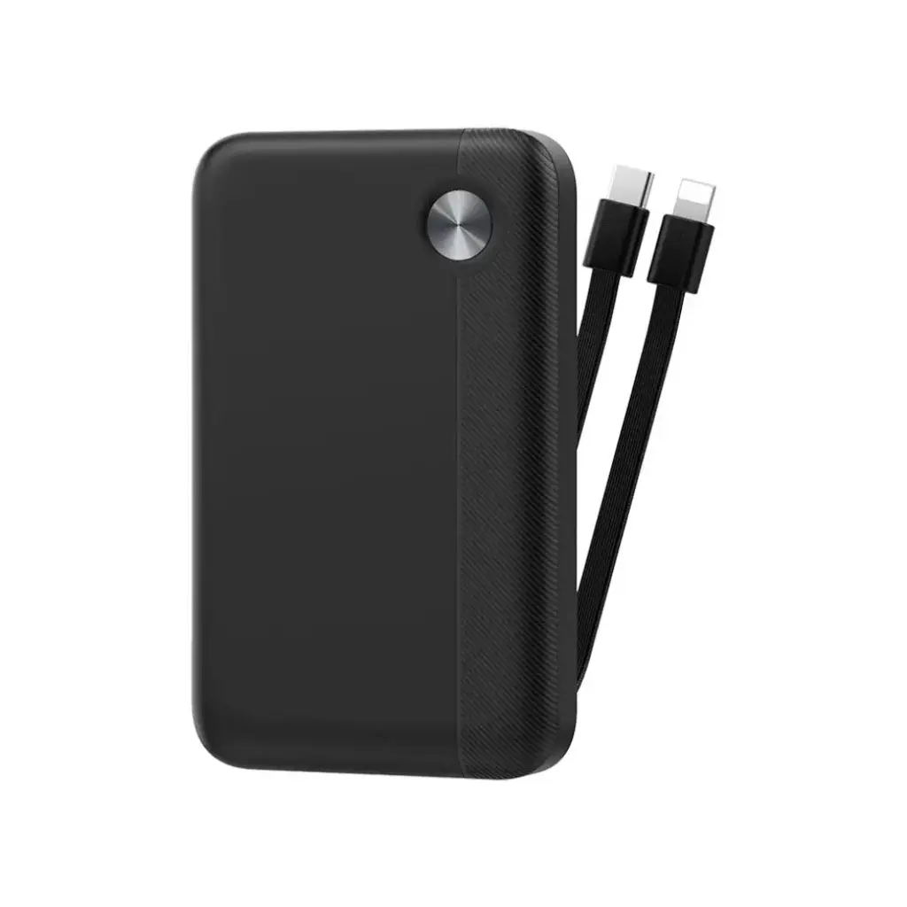 WiWU Wi-P060 Endurance Built-in Dual Cable 10000mAh Black Power bank
