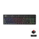 1stPlayer DK6.0 Full Size 108 Key Wired Black Gaming Keyboard RGB Red Switch Hot Swappable 