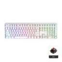 1stPlayer DK6.0 Full Size 108 Key Wired White Gaming Keyboard RGB Red Switch Hot Swappable