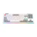 1stPlayer NEO87 Compact 88 Key Frostwave Wired Gaming Keyboard RGB Backlit Lavender Switch Design 