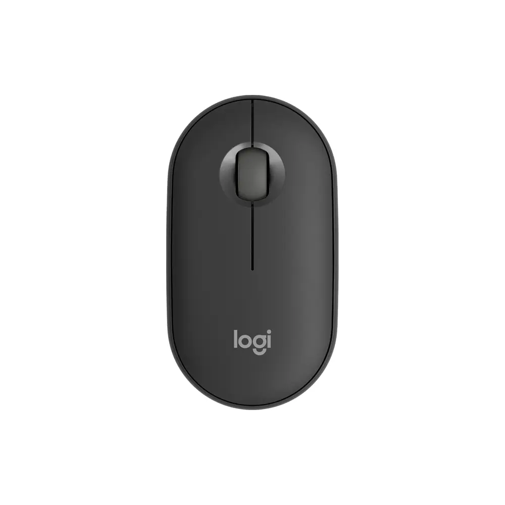 Logitech Pebble 2 K350S Graphite Wireless/Bluetooth Mouse Silent Touch Multi-Device Slim Design