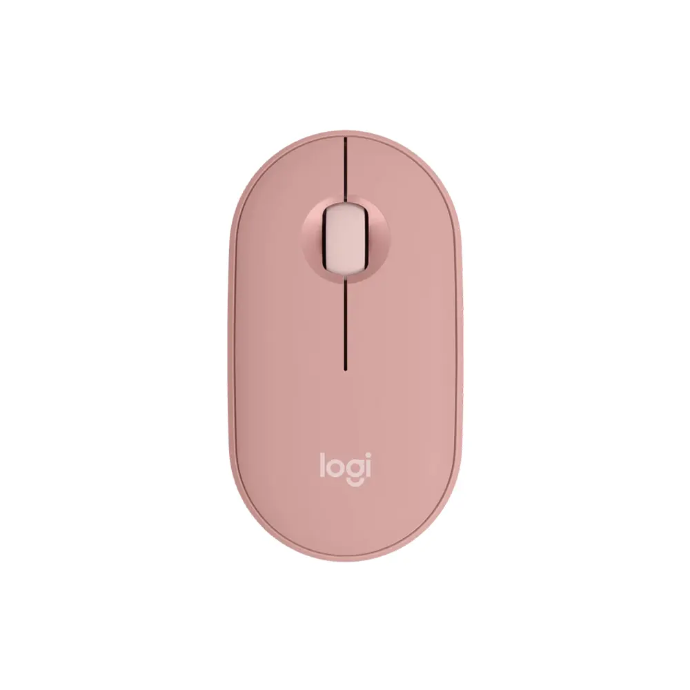 Logitech Pebble 2 K350S Rose Wireless/Bluetooth Mouse Silent Touch Multi-Device Slim Design 