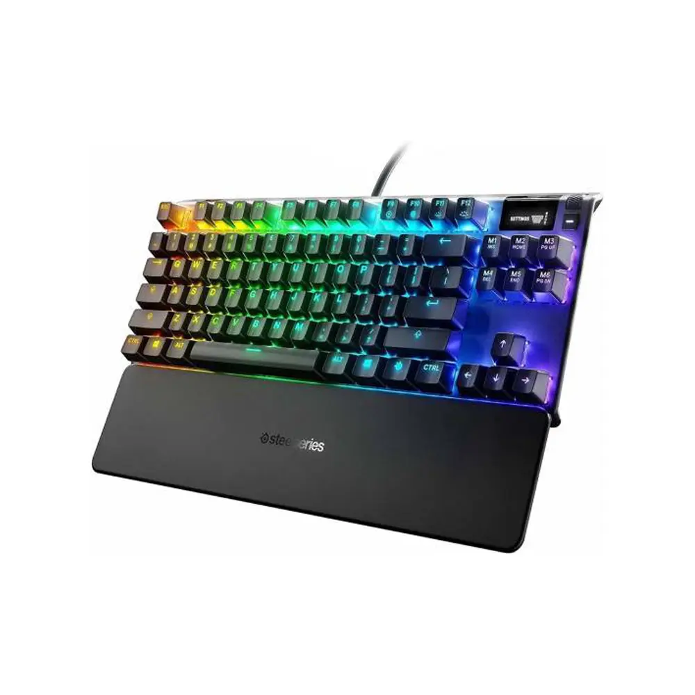 SteelSeries Apex 7 Mechanical Red Switch OLED Smart Display US Layout Black Wired Gaming Keyboard 