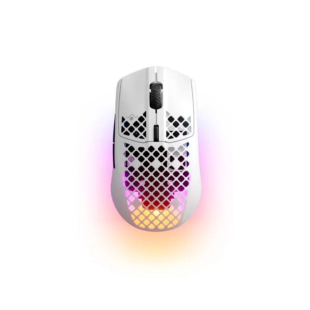 SteelSeries Aerox 3 AquaBarrier RGB Ultra Lightweight Snow White Dual Wireless Gaming Mouse (2.4GHz + Bluetooth) 