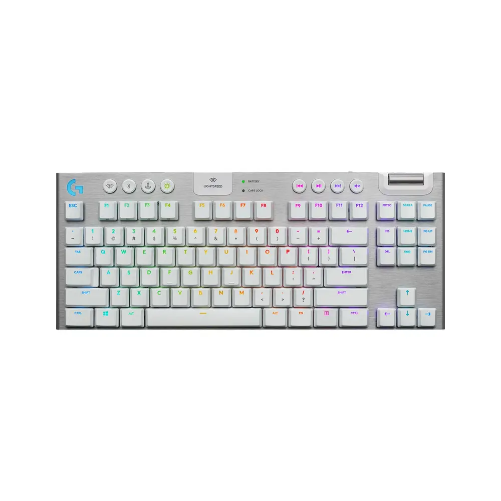 Logitech G915 TKL LIGHTSPEED Wireless RGB Mechanical GL Tactile Switch White Gaming Keyboard