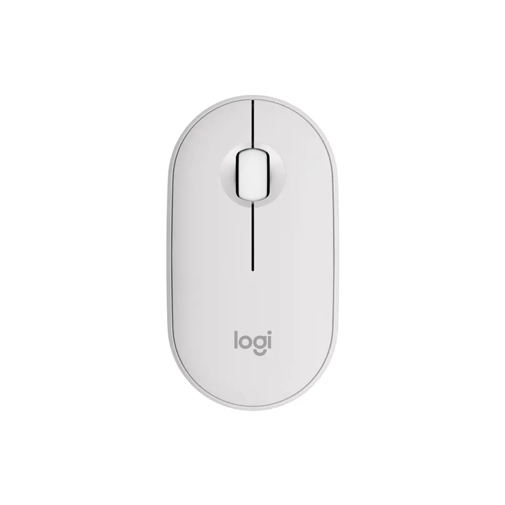 Logitech Pebble 2 K350S White Wireless/Bluetooth Mouse Silent Touch Multi-Device Slim Design
