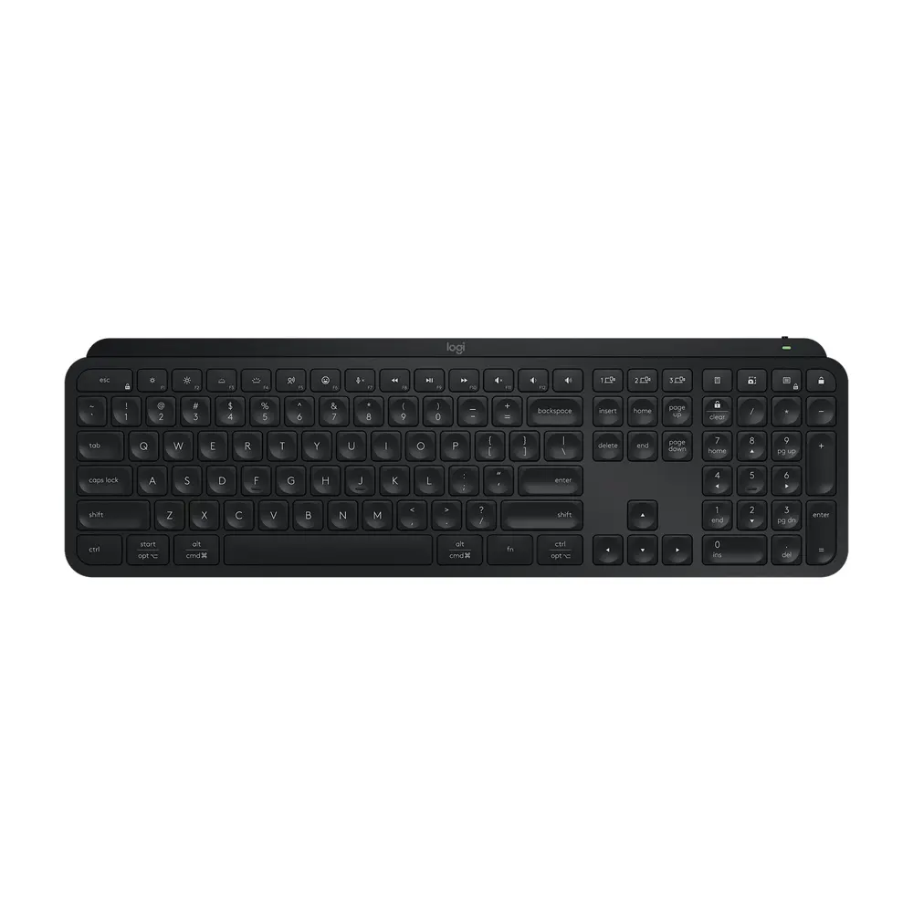 Logitech MX Keys S Wireless Illuminated Black Keyboard Multi-Device Bluetooth & Logi Bolt USB Receiver 