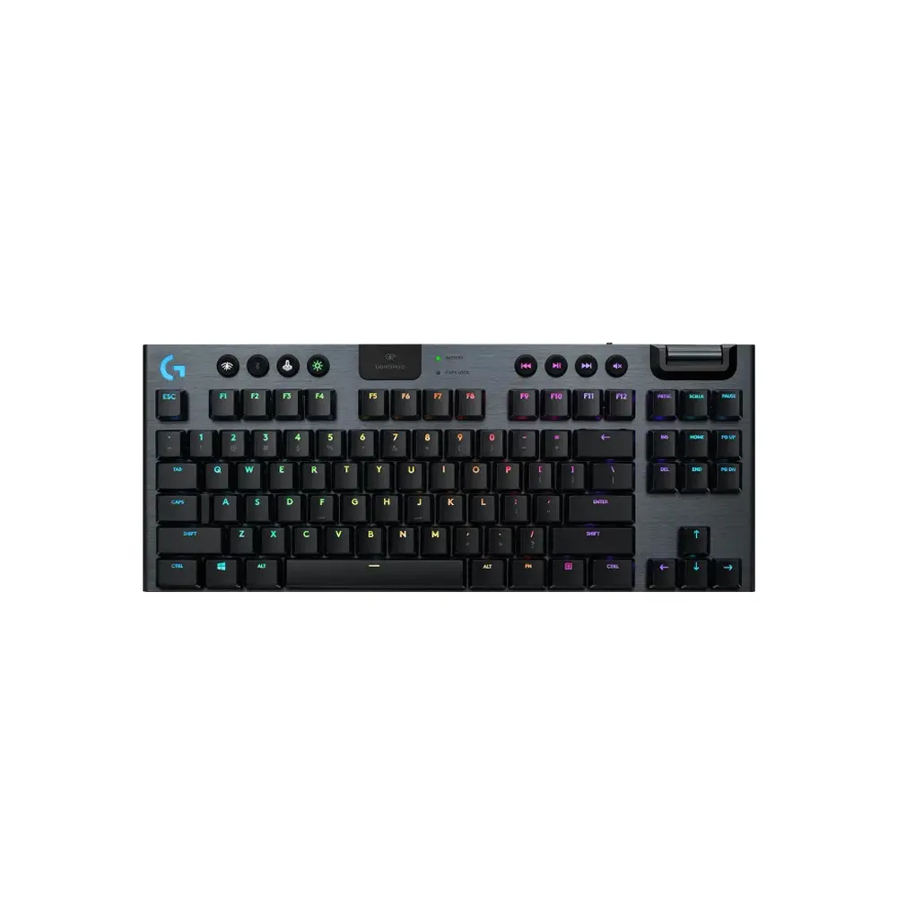 Logitech G915 TKL LIGHTSPEED Wireless RGB Mechanical GL Clicky Switch Black Gaming Keyboard 