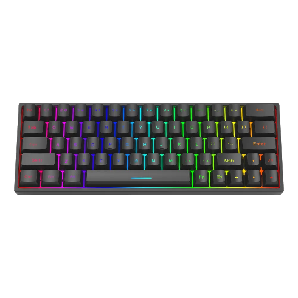 Marvo KG955W Shogo 63 Key Tri-Mode Mechanical RGB Hot Swappable Black Gaming Keyboard