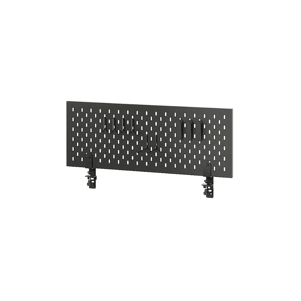 Adax HOOK Black Board Clamp-On Pegboard Organizer for Desk & Workbench with Hooks (880×320mm)