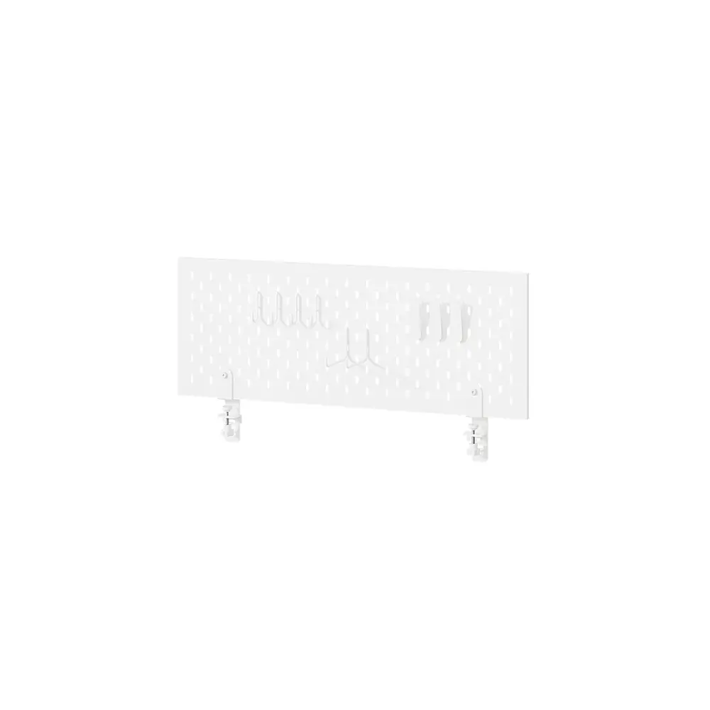 Adax HOOK White Board Clamp-On Pegboard Organizer for Desk & Workbench with Hooks