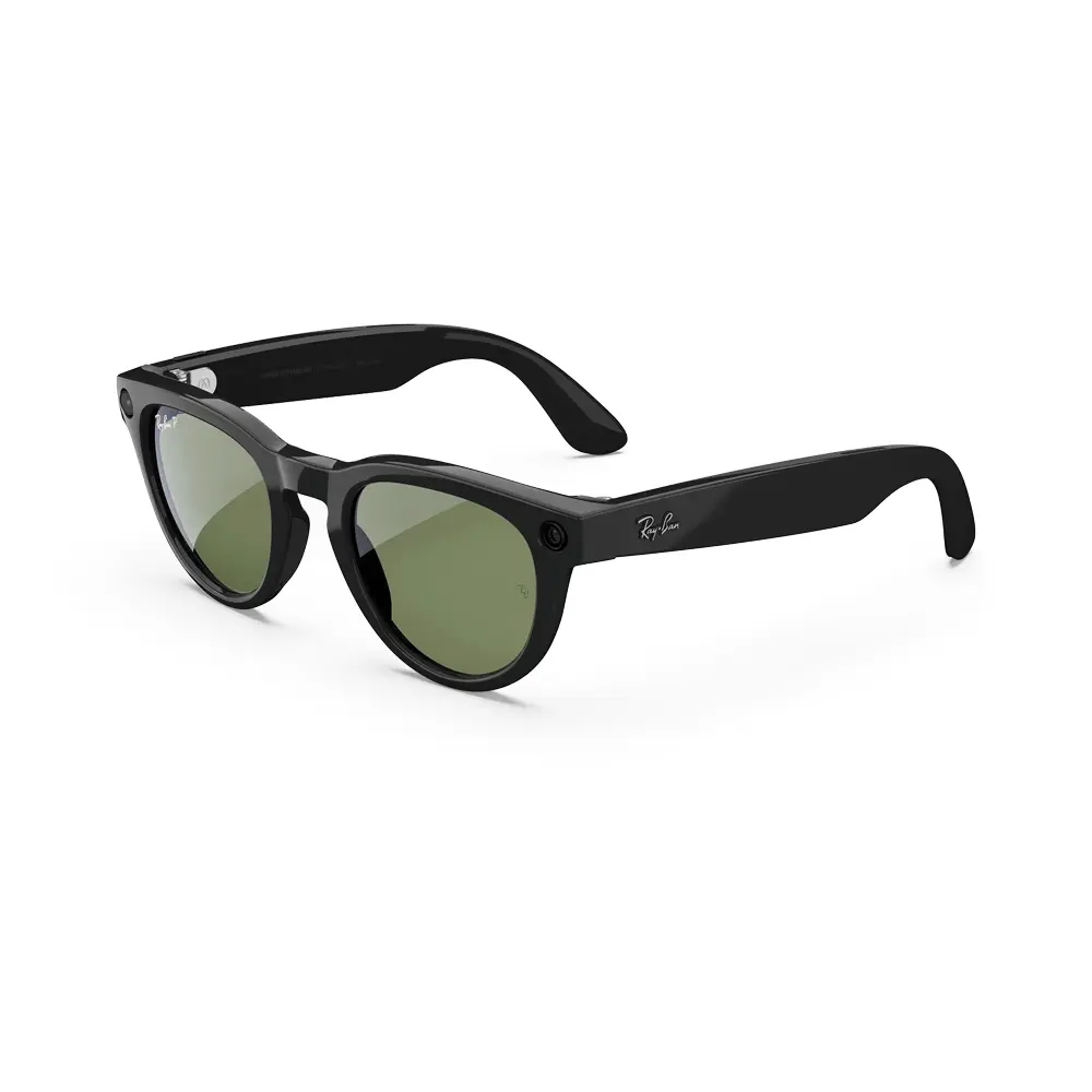 Ray-Ban S50 Headliner F Shiny Black L Polar G15 Green | Smart Glasses