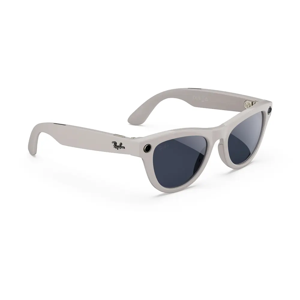 Ray-Ban S52 Skyler F Shiny Chalky Gray L Clear to Sapphire Transitions | Smart Glasses