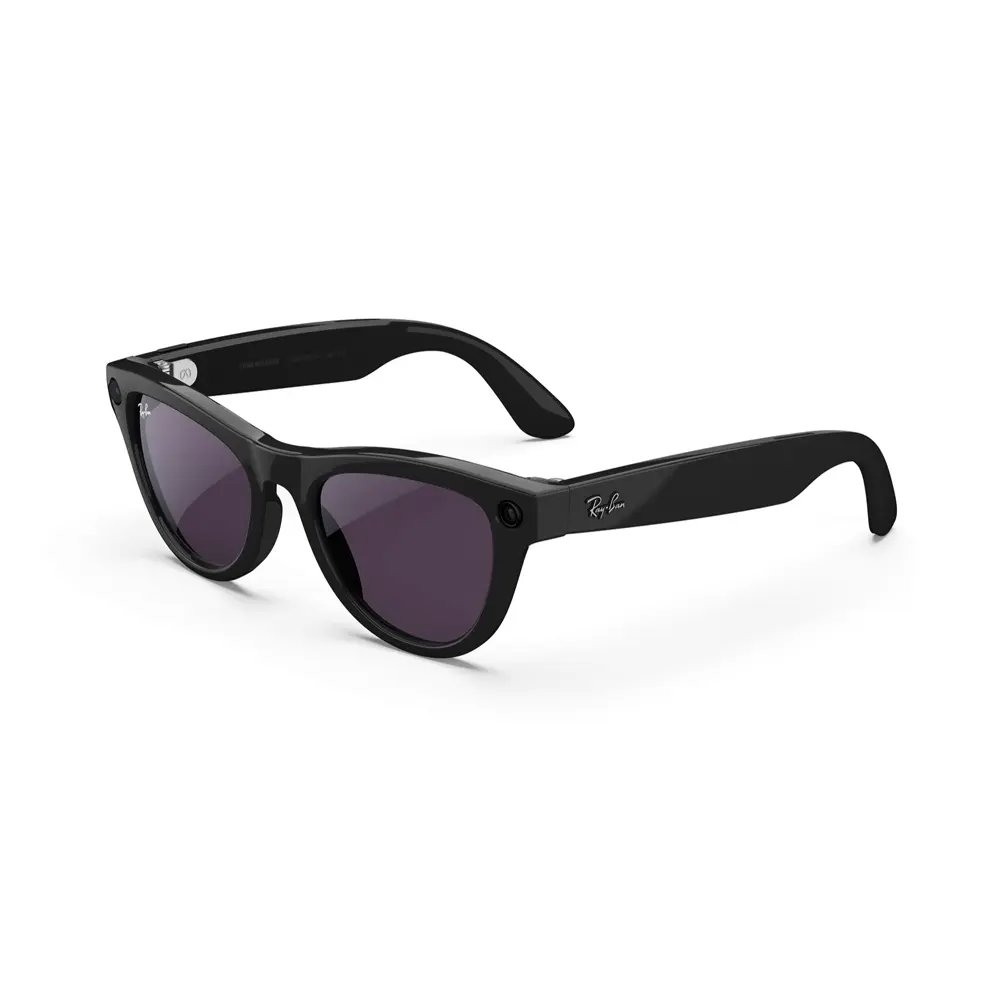 Ray-Ban S52 Skyler F Shiny Black L Transitions Amethyst | Smart Glasses