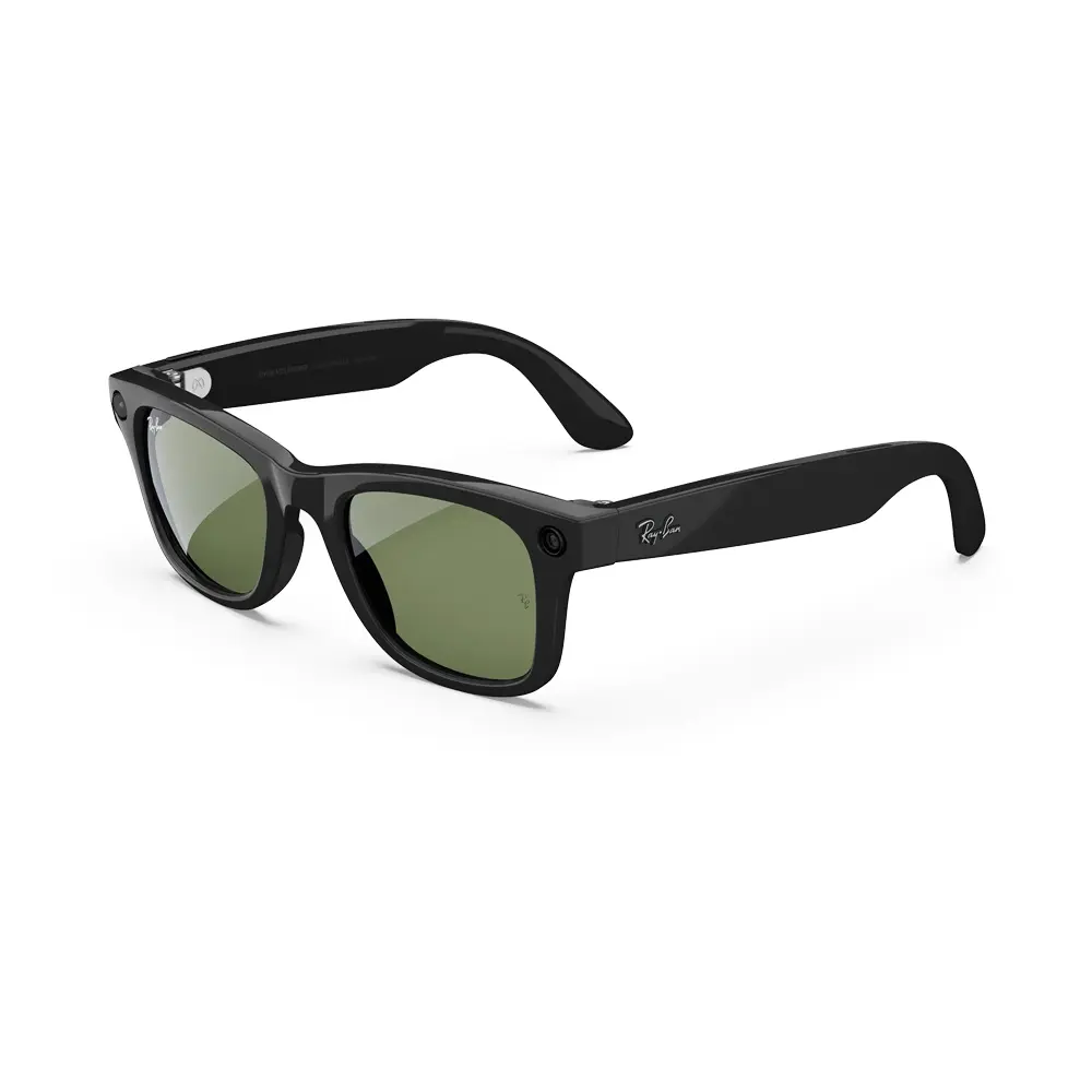 Ray-Ban S50 Wayfarer F Shiny Black L G15 Green | Smart Glasses