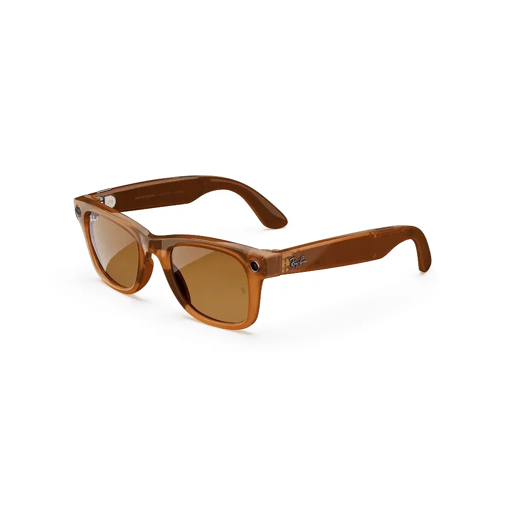 Ray-Ban S50 Wayfarer F Shiny Caramel L Polar Brown | Smart Glasses