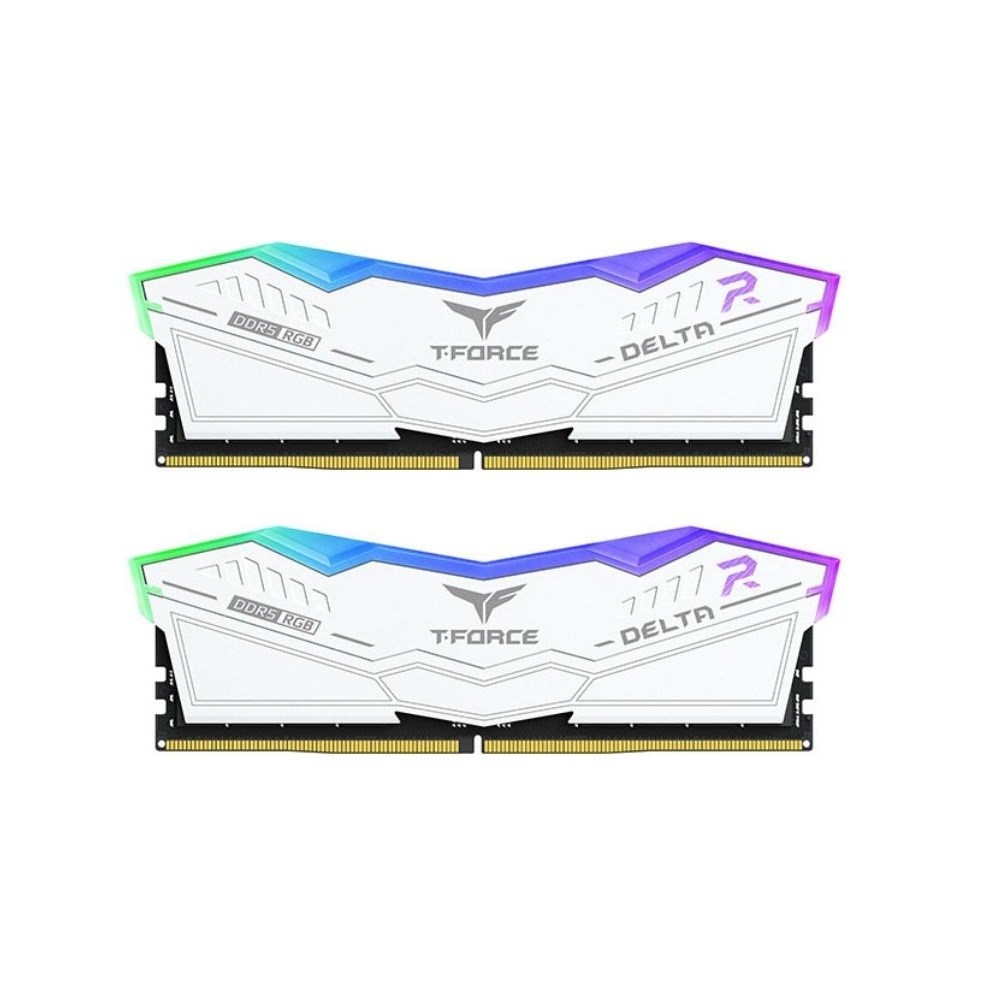 Team T-Force DELTA RGB White 32GB(2x16GB) 5600Mhz DDR5 CL38 Gaming Ram (FF4D532G5600HC38GDC01)