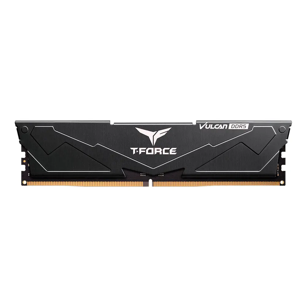Team T-Force Vulcan Black 16GB (1x16GB) 6000Mhz DDR5 CL38 Black Gaming Ram (FLBD516G6000HC38J01)