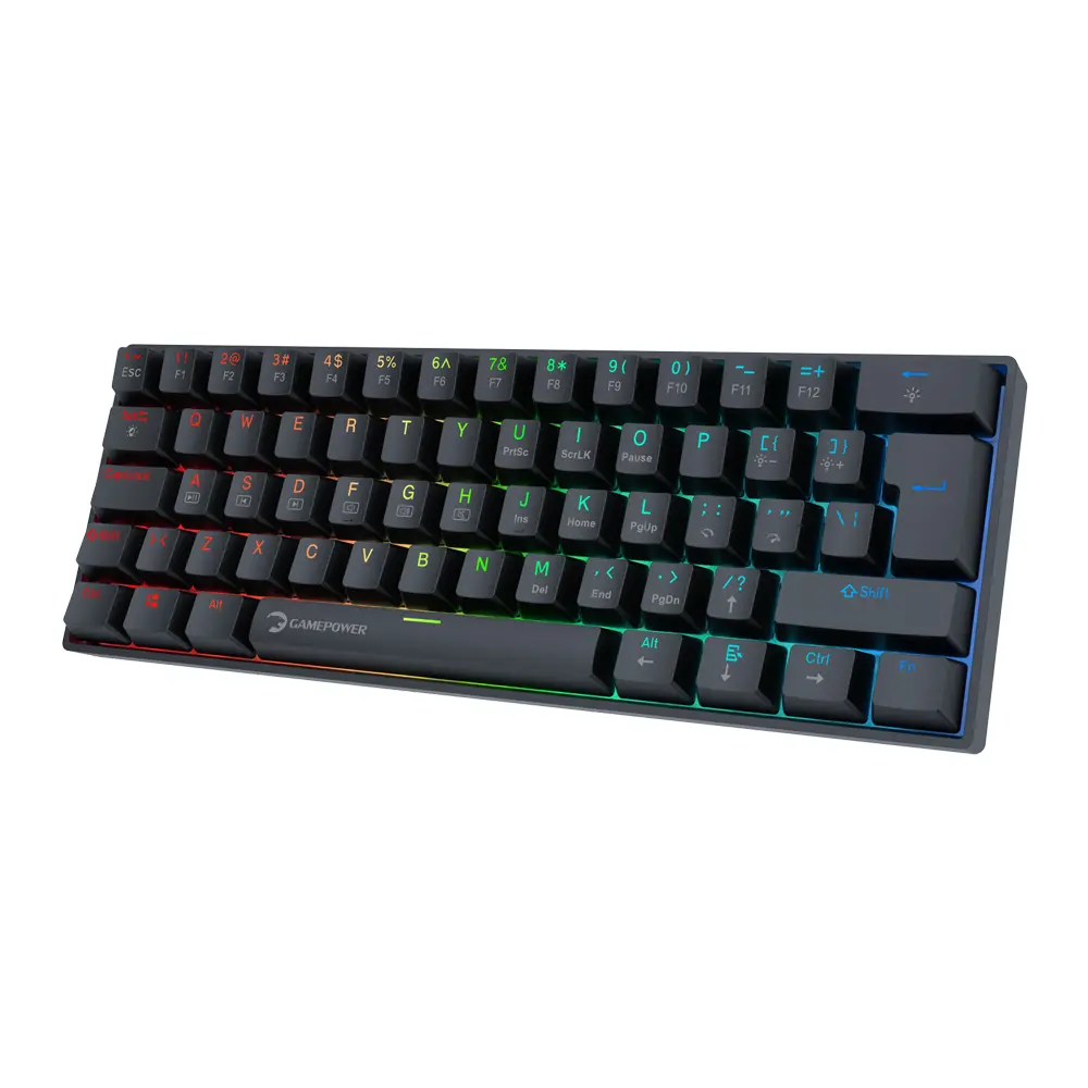 Gamepower LYRA RGB 60M Black Mechanic Blue Switch Wired Gaming Keyboard