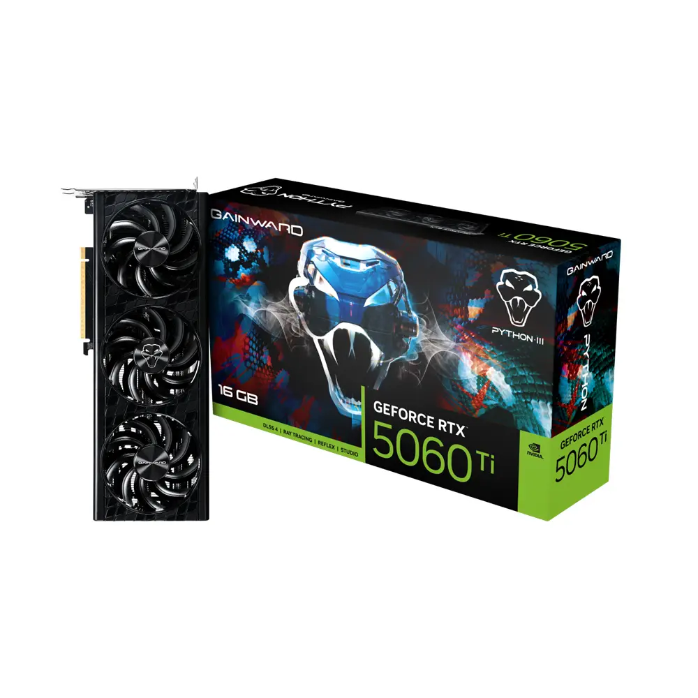Gainward NVIDIA GeForce RTX 5060 Ti Python III 16GB GDDR7 128Bit - Graphic Card