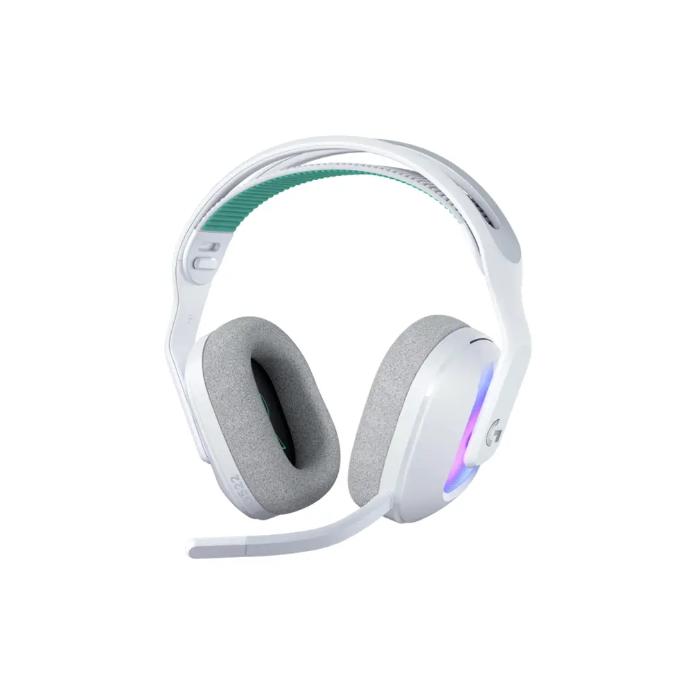 Logitech G522 LIGHTSPEED with LIGHTSYNC RGB White | Tri-Mode Wireless Gaming Headset