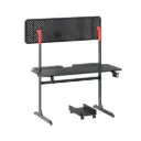 Adax FOCUS Ergonomic with Pegboard & Charging Hub - Black Gaming Desk + PC Holder (Without Installation)