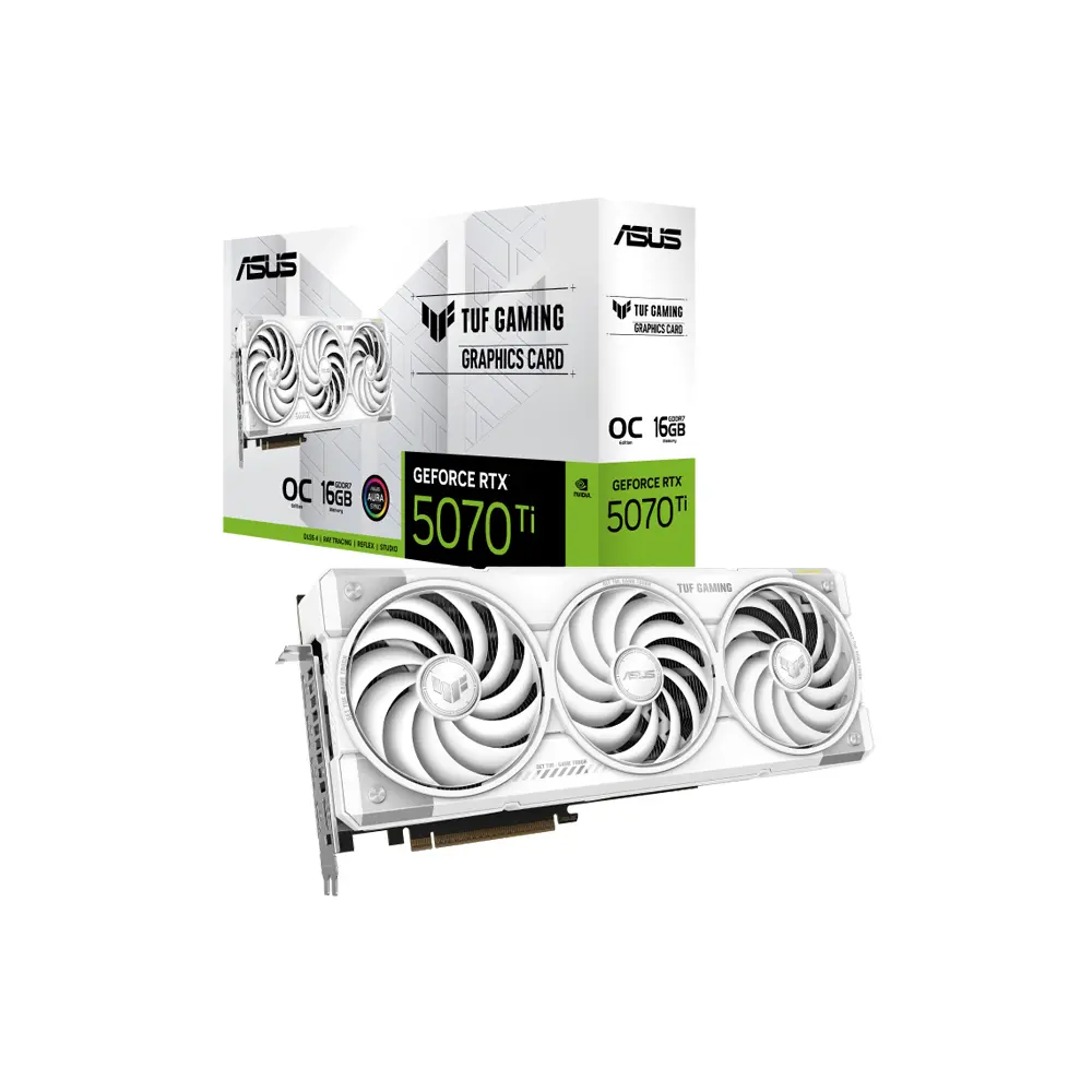 Asus TUF Gaming Nvidia GeForce RTX 5070 Ti 16GB GDDR7 OC Edition 256Bit | White Graphic Card