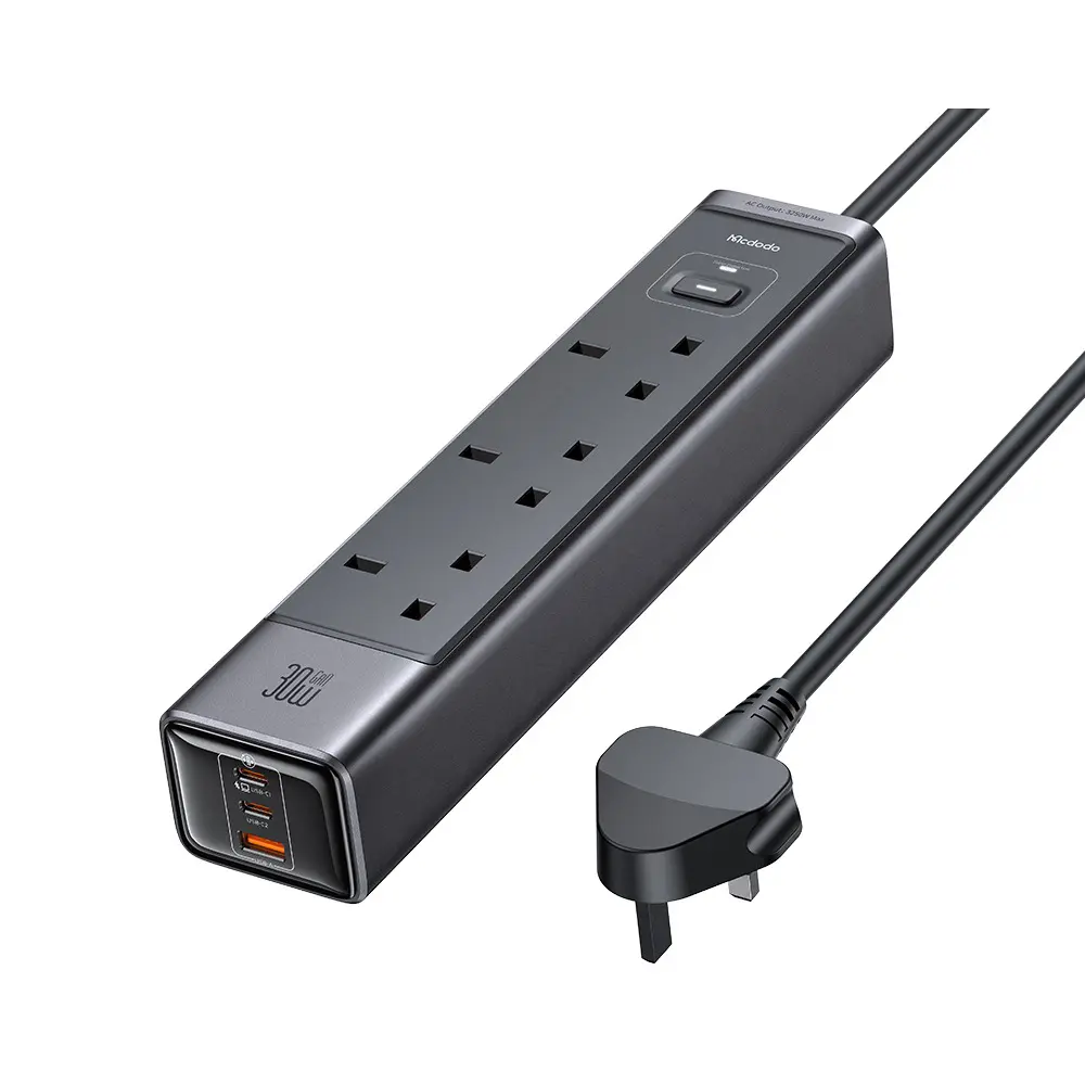 McDodo 6-in-1 30W GaN Surge Protection Power Strip (UK)