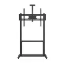 Adax ProStand Heavy-Duty Mobile TV Stand for 50"–100" Screens with Camera Shelf & Dual Wooden Shelves