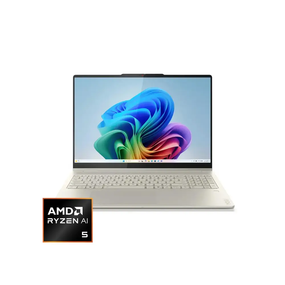 Lenovo Yoga 7 2-IN-1 AMD Ryzen AI 5-340 512GB SSD 16GB 16" (1920x1200) TouchScreen Co-pilot Seashell -  WIN11 Premium Laptop