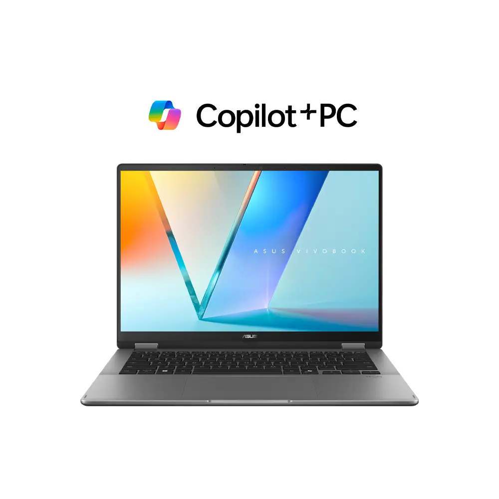 Asus VivoBook Flip TP3407SA-DS74T 2-IN-1 Ultra 7-256V 1TB SSD 16GB 14" (1920x1200) OLED TouchScreen Backlit Keyboard - Win11 Matte Gray Premium Laptop (EN Keyboard)