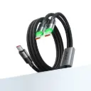 McDodo 2 in 1 (100W+100W) USB-C to Dual USB-C 1.2m Black Data Cable with LED