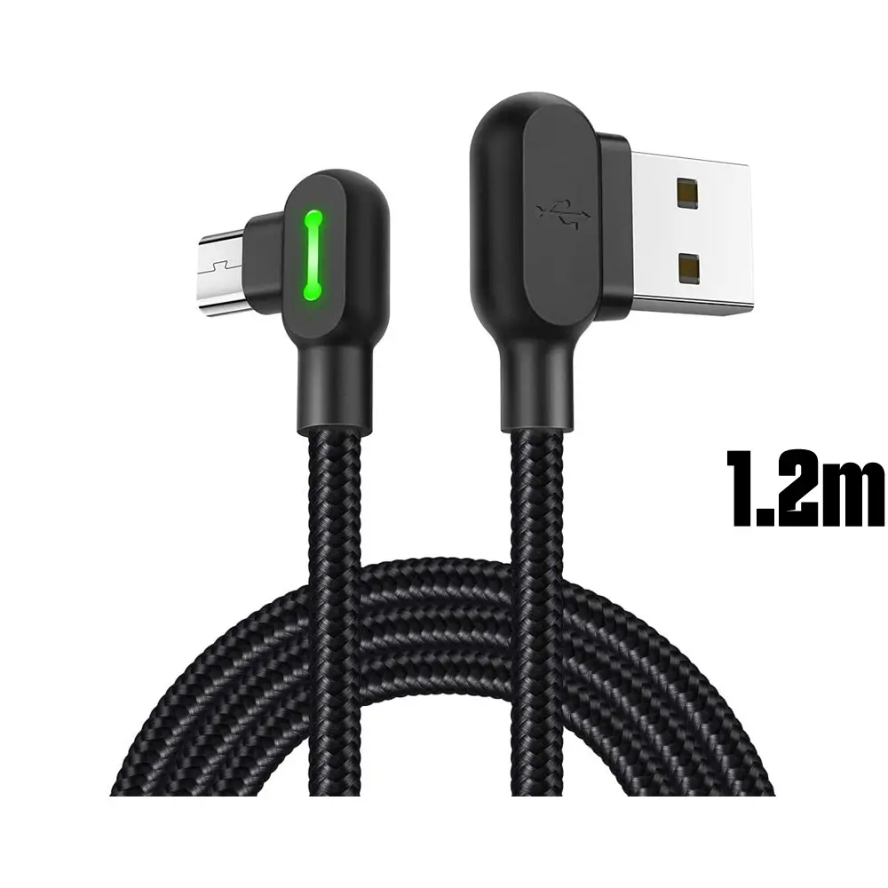 McDodo 90 Degree Micro USB 1.2m Black Cable