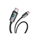 McDodo Horizontal LED Display 100W USB-C to USB-C Black Data Cable 1.2m