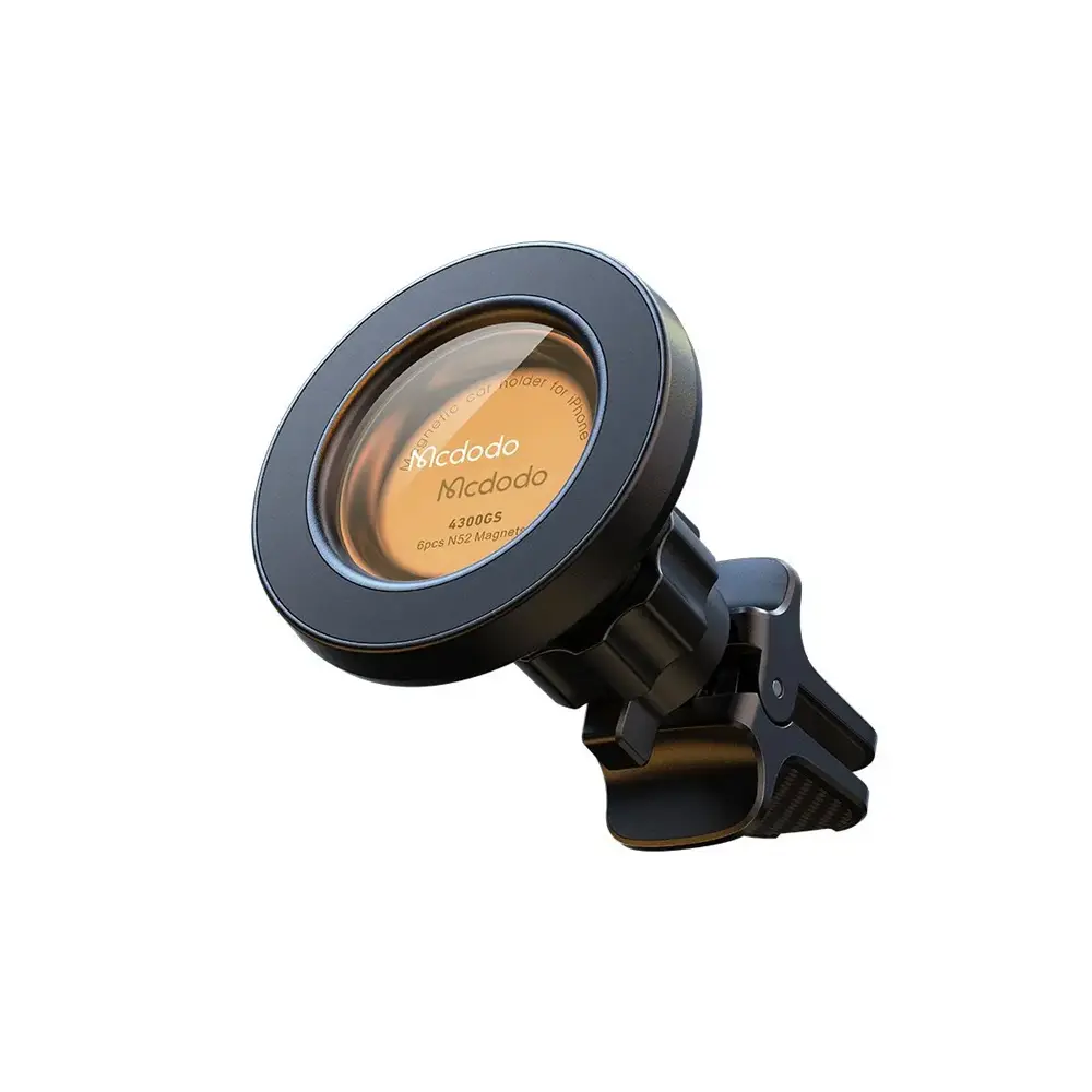 McDodo Magnetic Black Round Car Mount for Phone