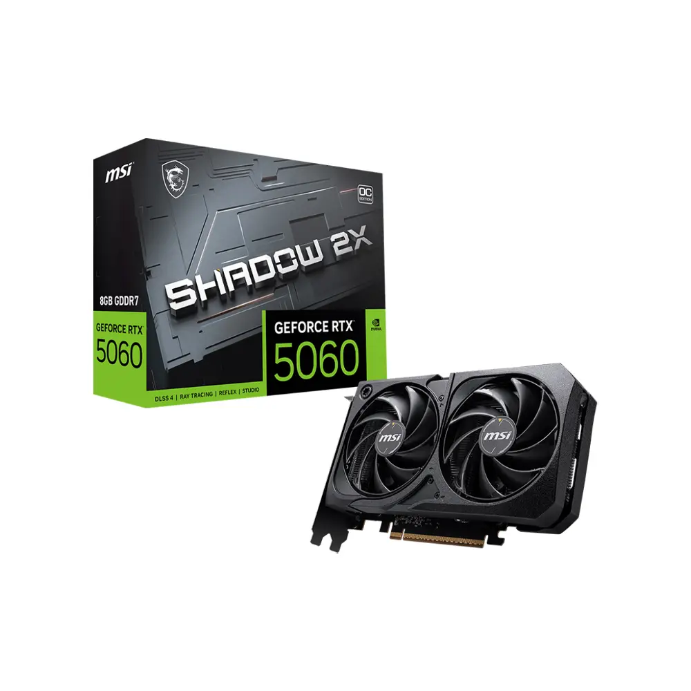 MSI GeForce RTX 5060 8GB GDDR7 Shadow 2X OC 128Bit - Graphic Card