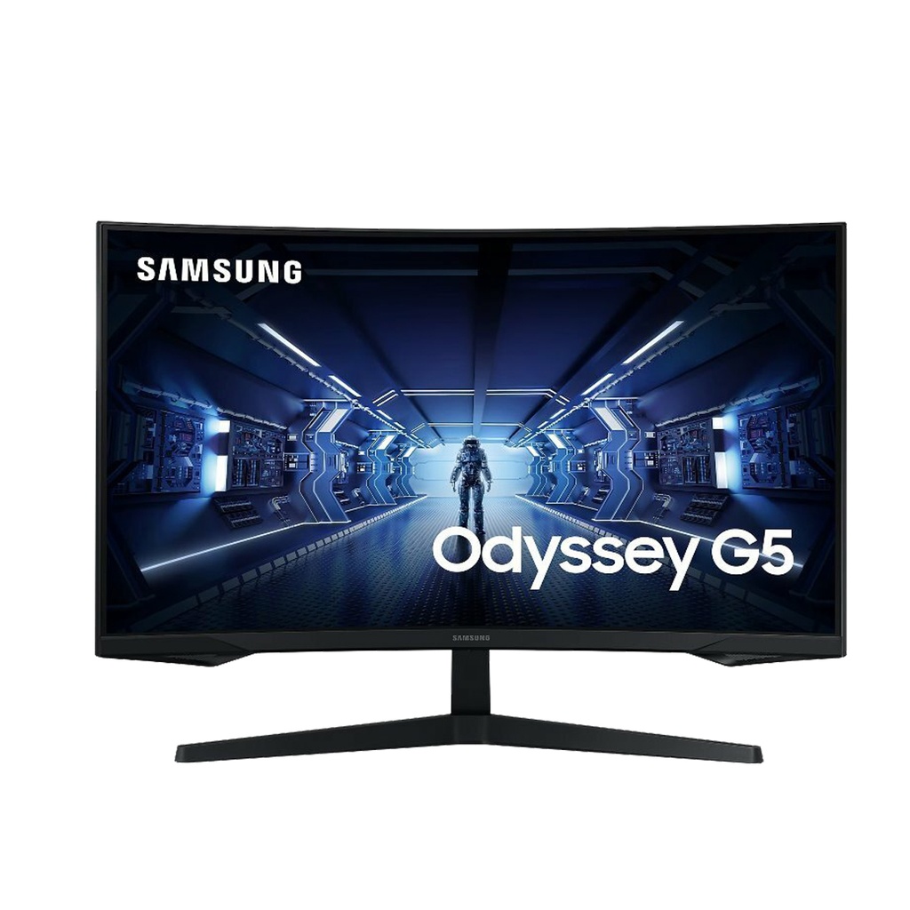 (Fairly used) Samsung 27" 2K (2560x1440) 144Hz 1ms WQHD Curved Gaming Monitor Odyssey G5 (LC27G55TQBUXUF) VA Panel