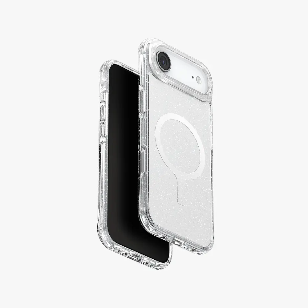 UNIQ iPhone 17 Air LifePro Xtreme Tinsel Slim Hybrid Case with MagSafe (Grey Glitter)