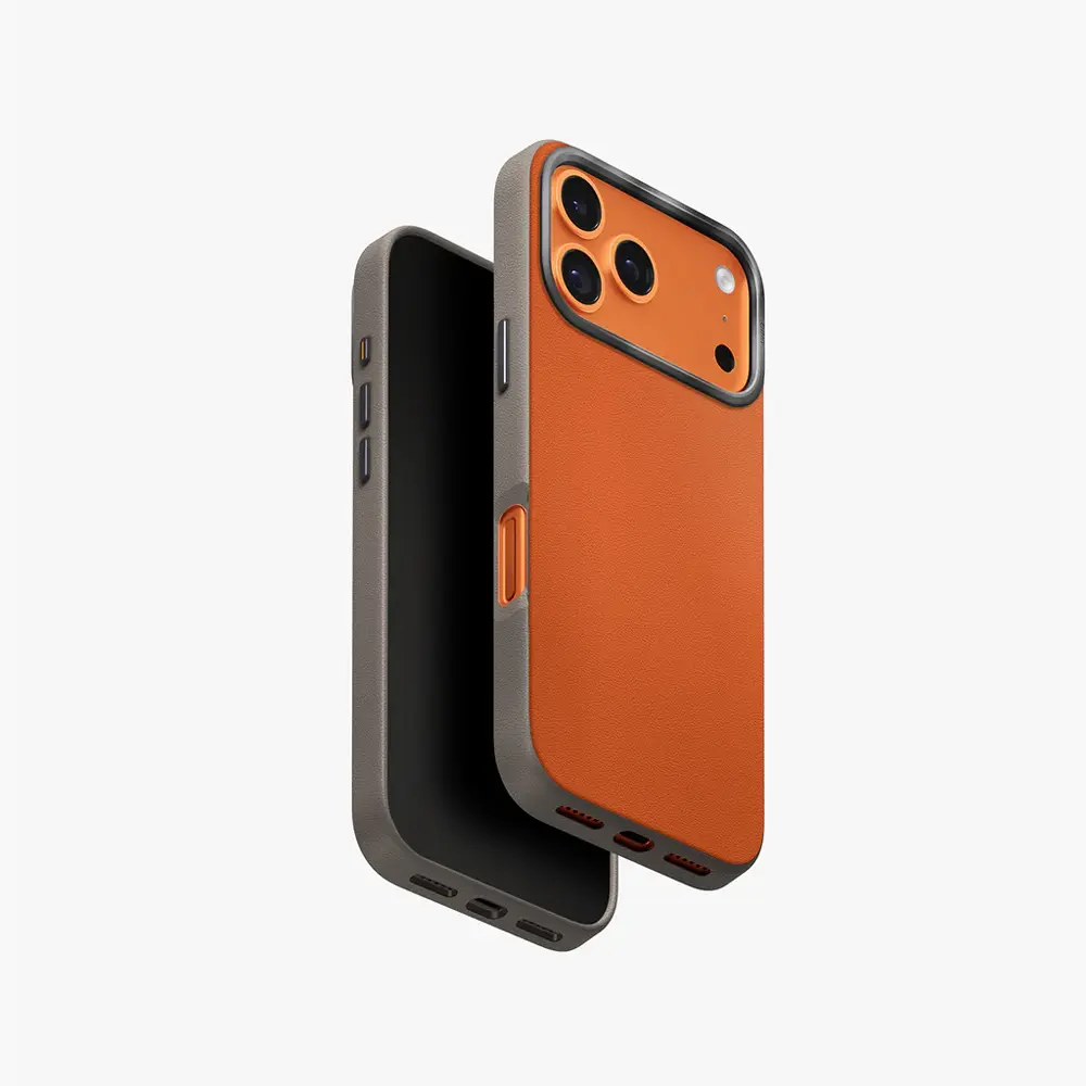 UNIQ iPhone 17 Pro Max Lyden DS Dual-Tone Premium Leatherette Case with MagSafe