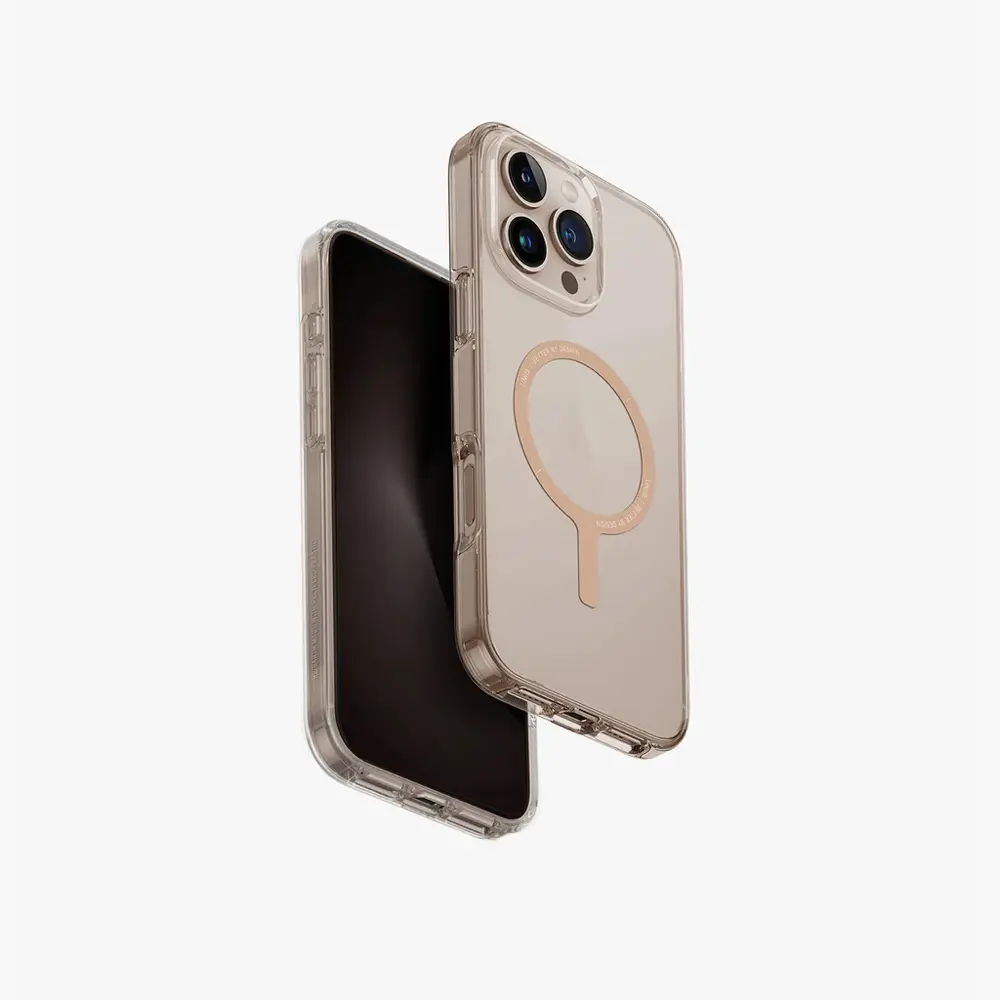 UNIQ iPhone 16 Pro Max Clario Eco-Friendly Sustainable Protective Gold Case with MagSafe