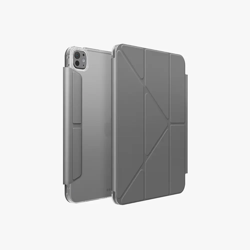 UNIQ iPad Pro 11" (M4) Camden Click Ultra-Slim and Lightweight Y-Fold Functionality Rhino Grey Case