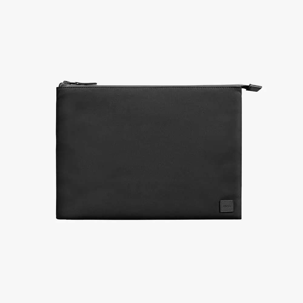 UNIQ Laptop Sleeve Up to 16" Lyon Snug-Fit Protective RPET Fabric Midnight Black Bag