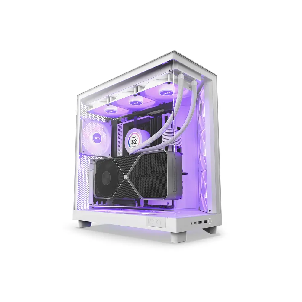 NZXT H6 Flow RGB Mid-Tower Case - White