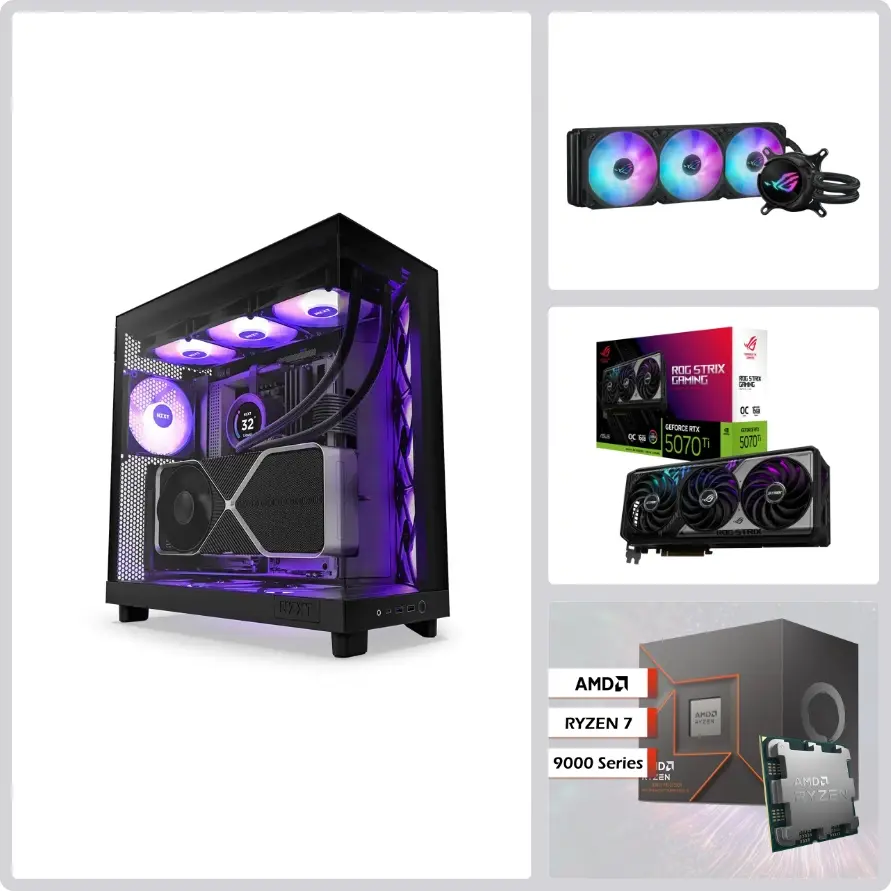 Platinum PL-870TiA AMD Ryzen 7-9000X Series, Asus ROG Strix GeForce RTX 5070 Ti 16GB Graphic Card, 32GB DDR5 RAM, 2TB NVMe SSD, ASUS PRIME X870-P Motherboard | High-End Gaming System