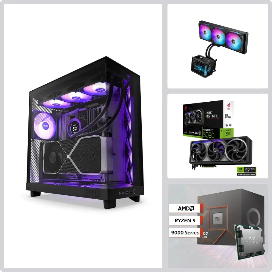 Platinum PL-990A AMD Ryzen 9-9900X Series, Asus ROG Astral GeForce RTX 5090 32GB Graphic Card, 32GB DDR5 RAM, 2TB NVMe SSD, ASUS PROART X870E-CREATOR Motherboard | Ultra High-End Gaming System