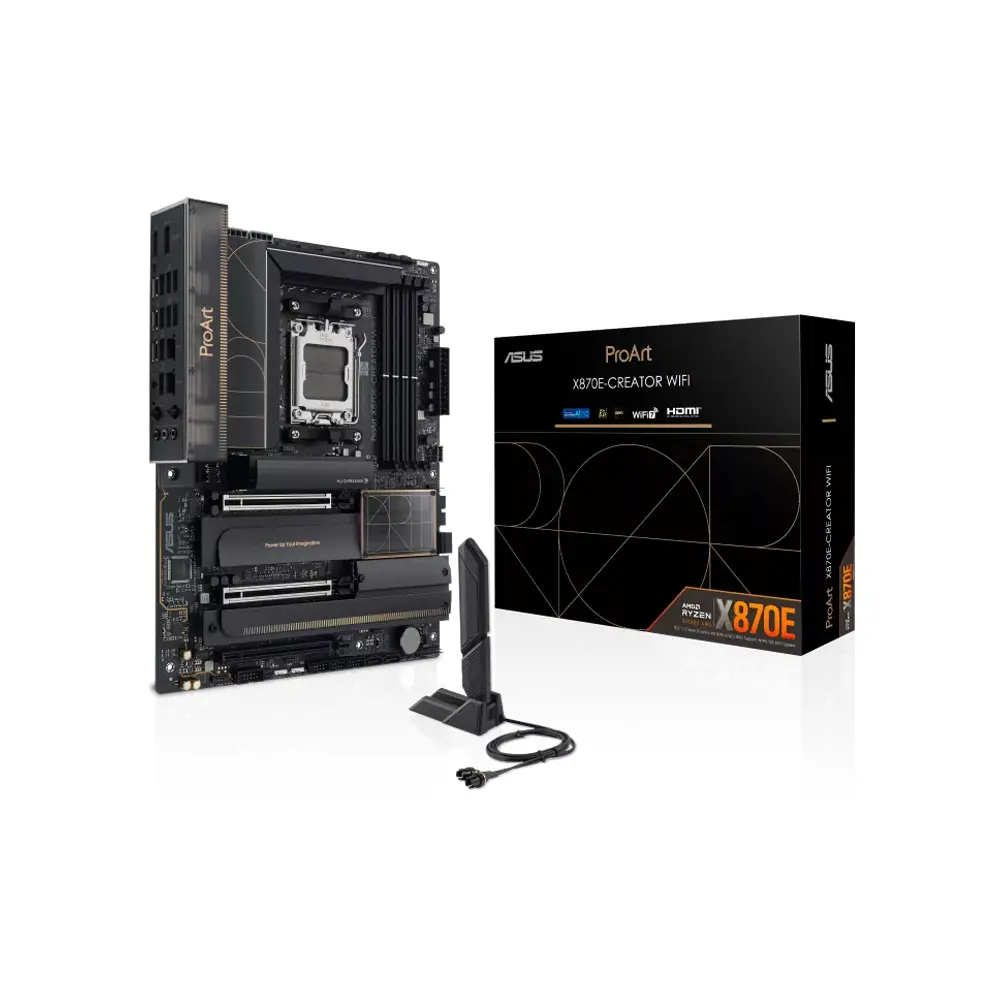 ASUS ProArt X870E-CREATOR WIFI AMD X870E AM5 DDR5 PCIe 5.0, USB4, WiFi 7 ATX Motherboard