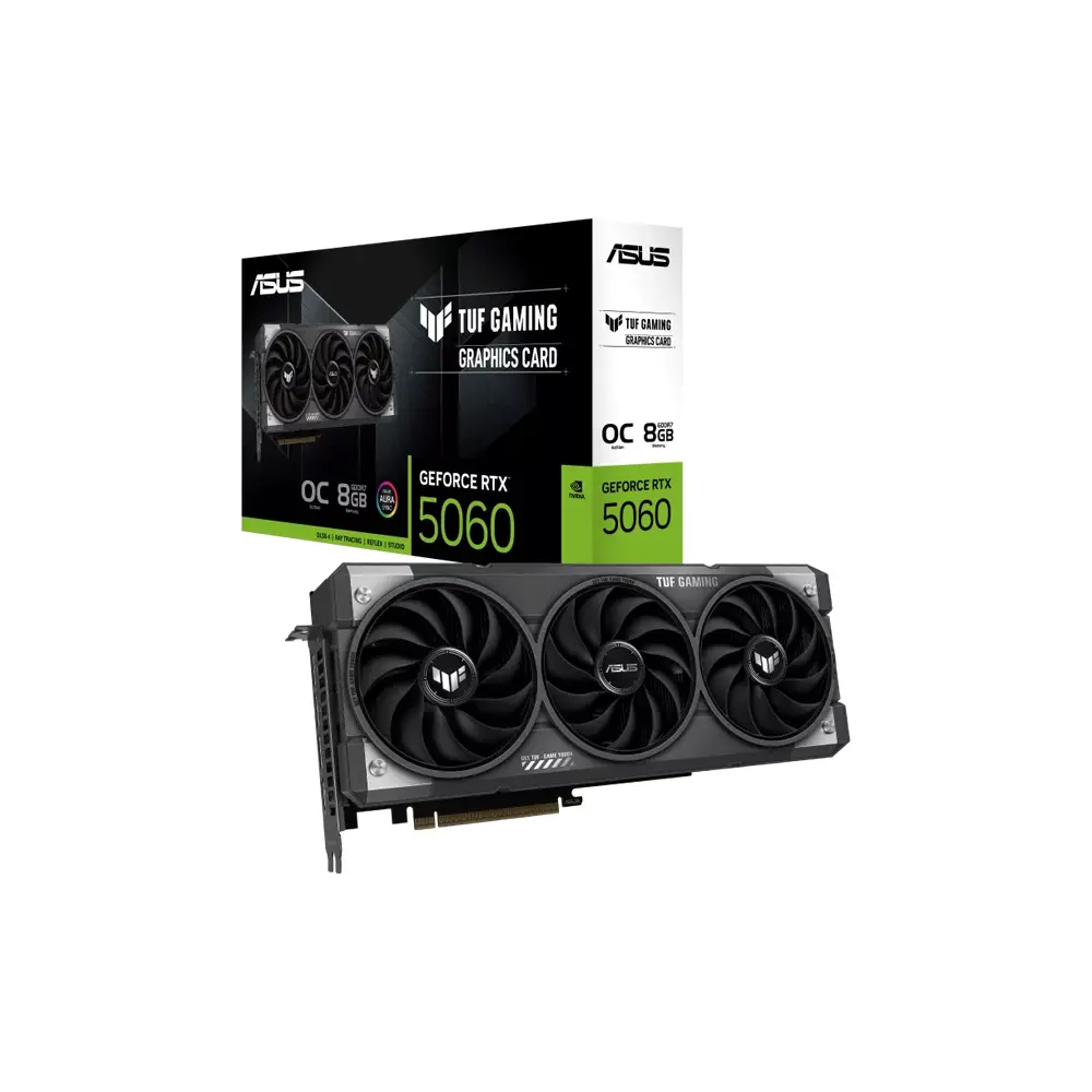 Asus TUF Nvidia GeForce RTX 5060 8GB DDR7 OC Edition 128Bit - Black Graphic Card