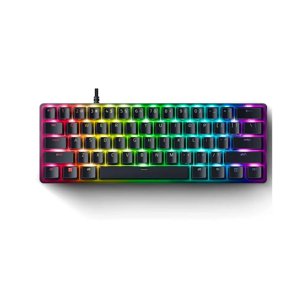 Razer Huntsman Mini 60% Optical RGB Wired Black Gaming Keyboard (Clicky Purple Switch)