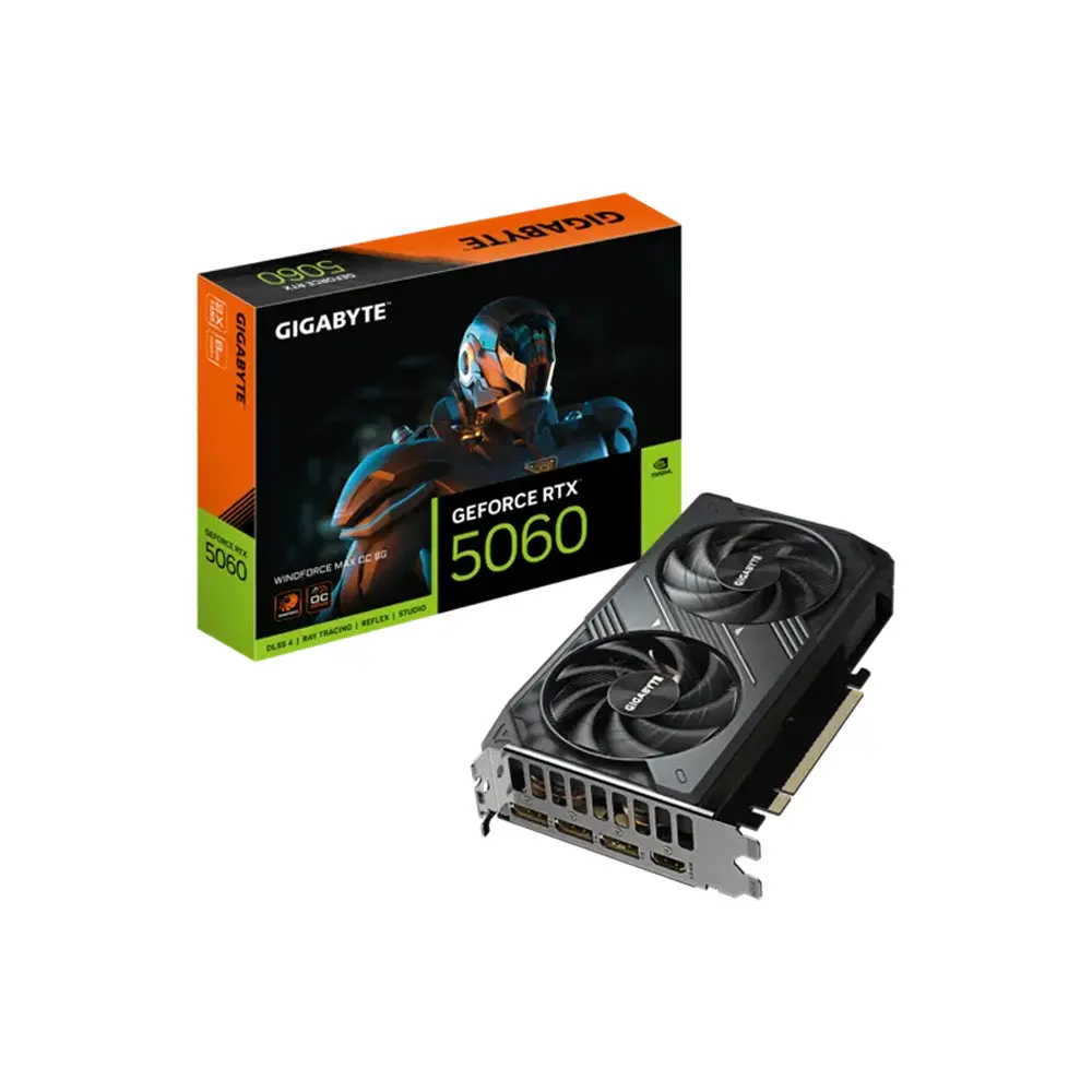 GIGABYTE GeForce RTX 5060 WindForce Max OC 8GB GDDR7 128Bit - Black Graphic Card