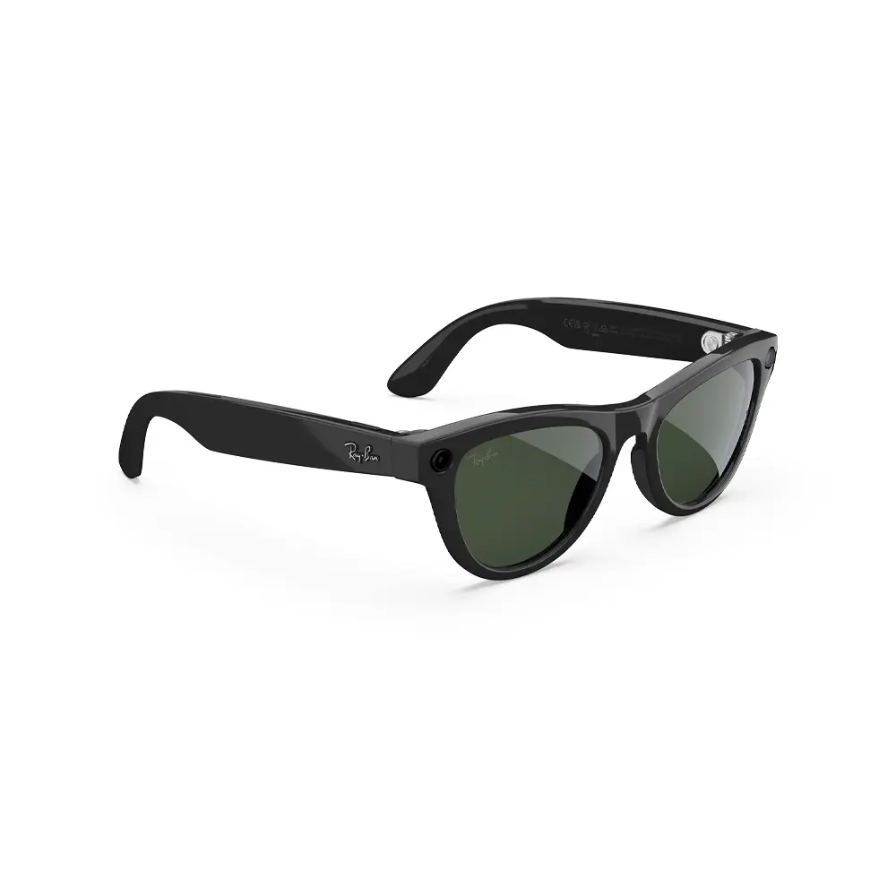 Ray-Ban Skyler F Shiny Black S52 L Transitions Graphite Green - Smart Glasses (Gen2)